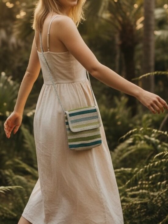 Capelli of New York Handbags - *Vintage* Cappelli Straworld Striped Crochet Crossbody Mini Bag Y2K Boho